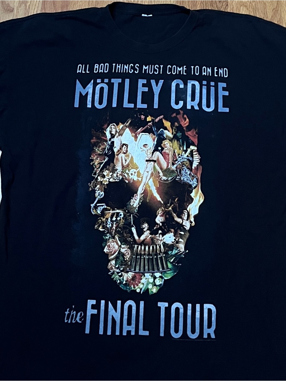 Mötley Crüe Black Double Sided 2014 Final Tour Noth America limited edition